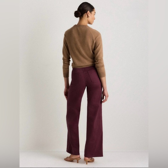 NWT Quince Women's Deep Burgundy Flare Jeans - Picture 3 of 8